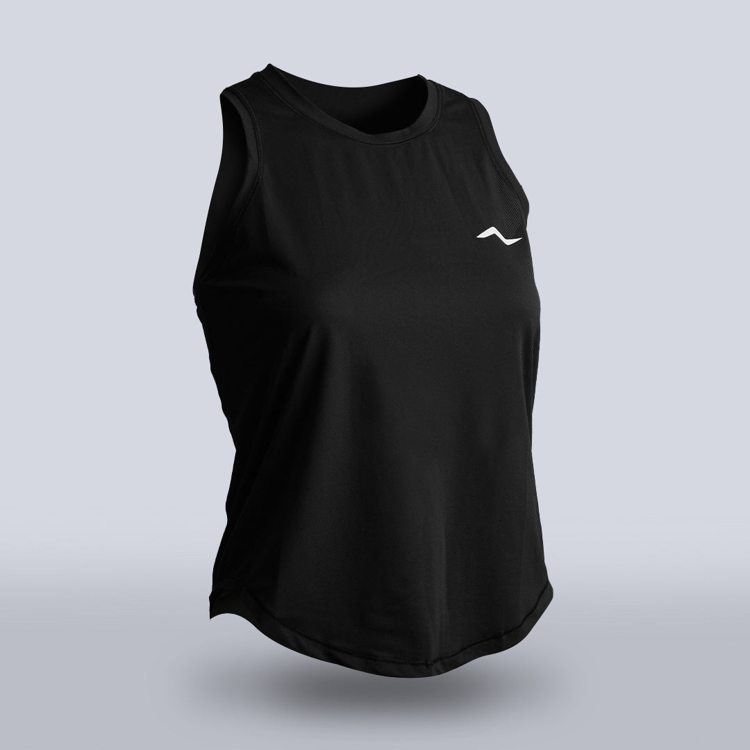 Women's Black Eco-Light Running Singlet - Premium  from TARKINE RUNNING - Just $70! Shop now at TARKINE ATHLETICS