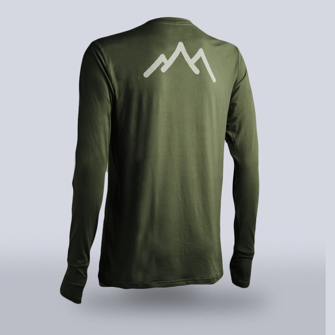 Women's Tarkine Long Sleeve Ultra-Eco Run Tee (Dark Green/Standard Thickness) - Premium  from TARKINE SPORT - Just $100! Shop now at TARKINE ATHLETICS