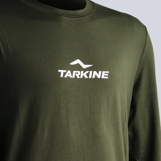 Women's Tarkine Long Sleeve Ultra-Eco Run Tee (Dark Green/Standard Thickness) - Premium  from TARKINE SPORT - Just $100! Shop now at TARKINE ATHLETICS