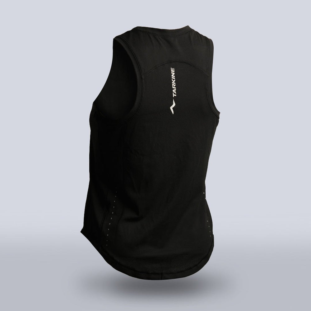 Women's Black Eco-Light Running Singlet - Premium  from TARKINE RUNNING - Just $75! Shop now at TARKINE ATHLETICS