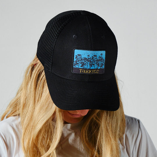 Women's Canopy Trucker Hat Black - Premium caps from TARKINE SPORT - Just $45! Shop now at TARKINE ATHLETICS