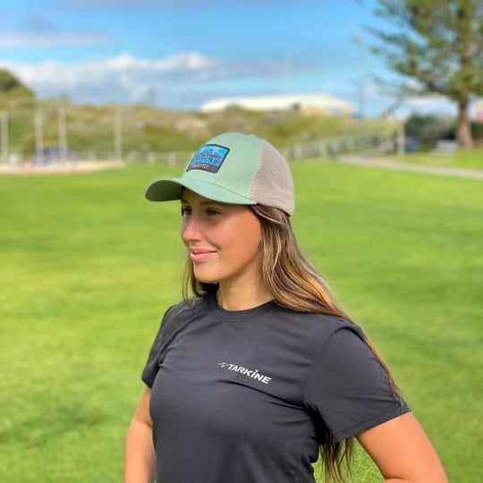 Canopy Trucker Hat Blue (unisex) - Premium caps from TARKINE SPORT - Just $44.95! Shop now at TARKINE ATHLETICS