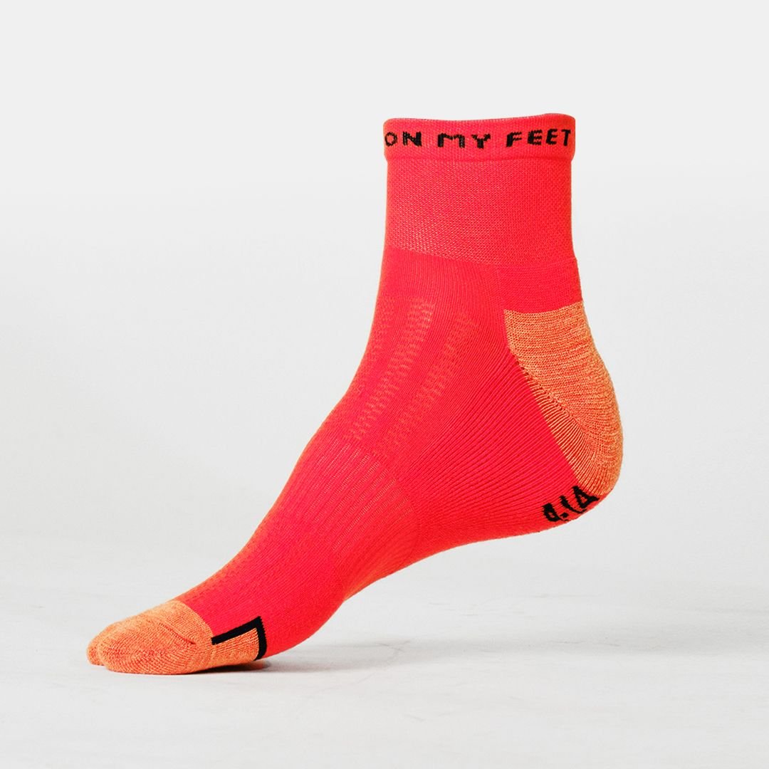 On My Feet Orange Running Socks (unisex) - Premium  from TARKINE SPORT - Just $14.95! Shop now at TARKINE ATHLETICS